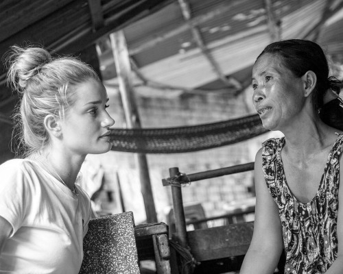  Rosie Huntington-Whiteley in Cambodia with Unicef for ITV’s Soccer Aid. May 2014  