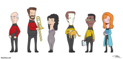 rondanchan:  Bob’s Burgers meets Star Trek TNG! Bob’s Enterprise?I know, I know, another pop culture mash up, I’m the worst, haha. But damn, these were SO FUN to draw. I’ve been slowly adding characters for the past few weeks and I’m finally