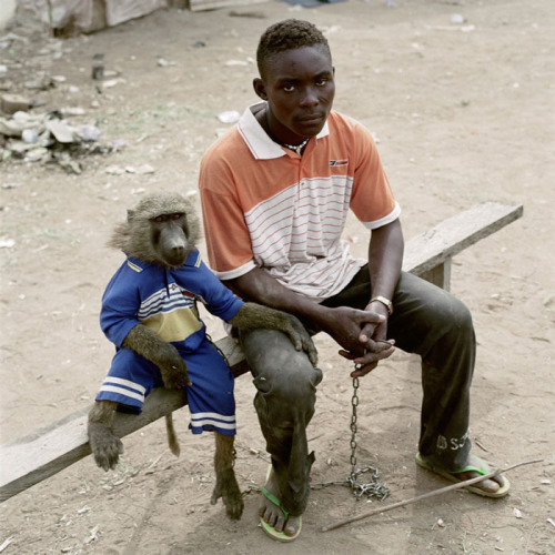 titytwochainz:  hip-hop-quest:  liftedandgiftedd:  keepbangin:  cenobiteme:  Nigeria’s Hyena Men by photographer Pieter Hugo   thats dope  this is raw as fuckk  real thugs  fuck yo pit bull 