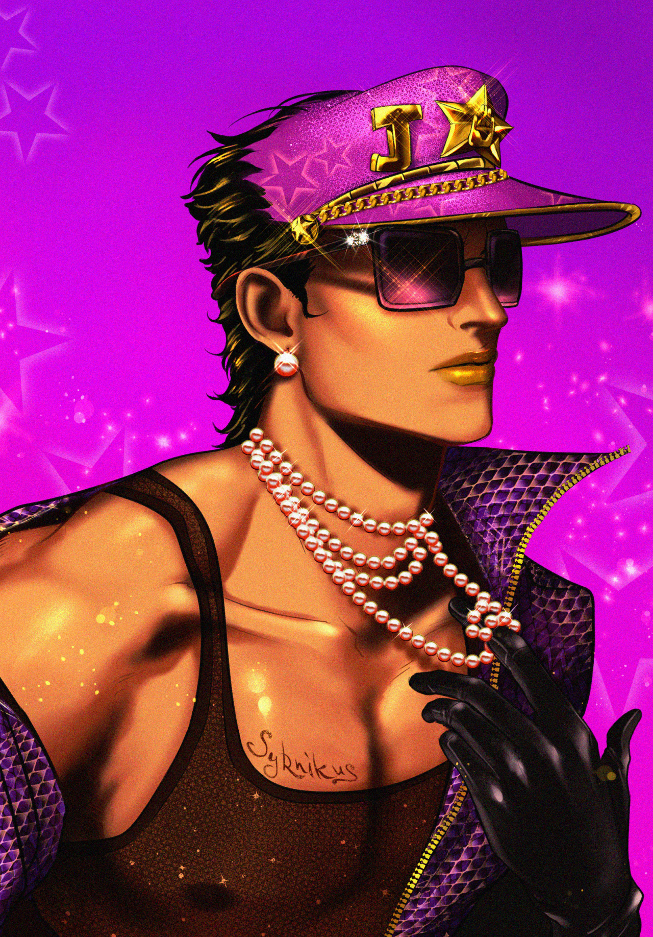 Part 3 Jotaro in part 5 style by somethinglikecuack on DeviantArt