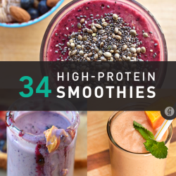 heyfranhey:  34 Surprisingly Delicious High-Protein Smoothie Recipes &ldquo;Not a bodybuilder? Enjoy a protein smoothie anyway! Studies show protein works as a building block for healthy skin, hair, bones, and heart in any ol’ person [1][2]. Plus,