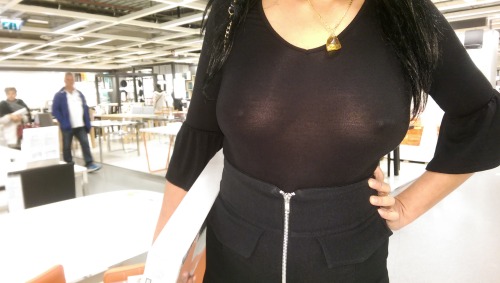 venividivici999:  another IKEA session in a sheer bodysuit.  Bravo!!