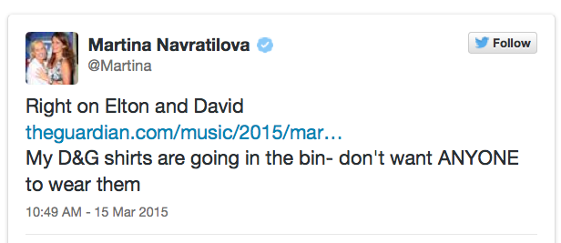 micdotcom:Dolce and Gabbana made some seriously homophobic comments — so Elton