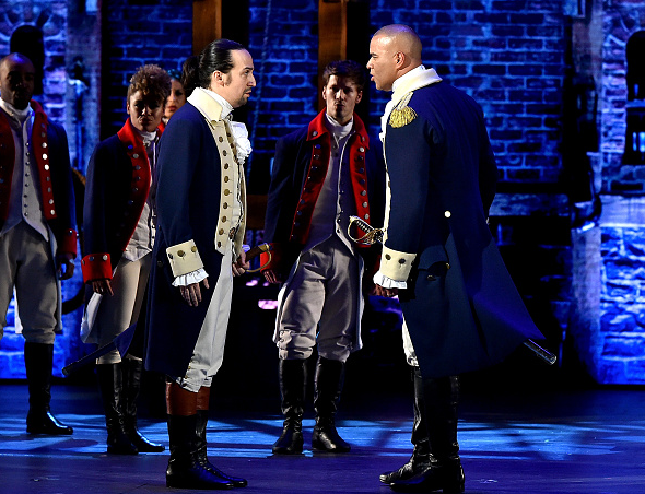 dailylmm:  The company of Hamilton performing “Yorktown (The World Turned Upside