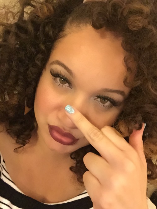 exoticplusmodel:  Curly hair 😍😍😍 I’m so mixed up sheesh  Wanna know what I’m mixed with? Check out my about me on my site www.iLoveExoticPlus.xxx 😏💦