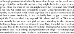 fledgling-witch:  homosexuallyisolated: me, a reasonably depressed edo period pilgrim: just do it. fuck me up “I hope you’re all ready for mouth-watering sweet potatoes!” “I thought we were going to be killed?” “Oh no, I said marugoroshi!