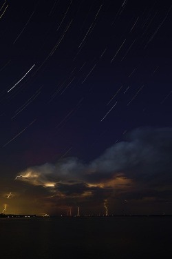 ponderation:  Lightning Strikes &amp; Star Trails by Matt Molloy  I almost missed this storm…. probably because I was working on photos or surfing the net. On my way to a friends house I noticed the flashes and turned around to head in their direction.