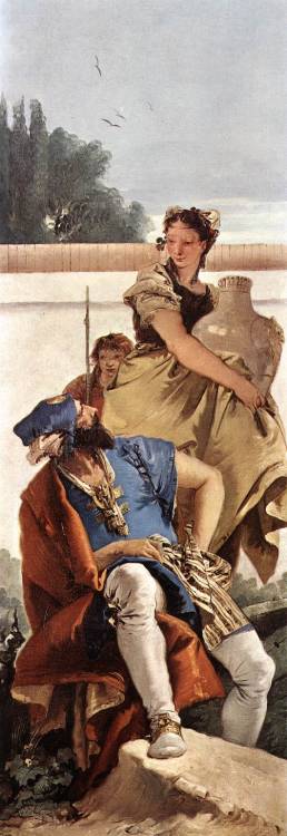 giovanni-battista-tiepolo: A Seated Man and a Girl with a Pitcher, 1755, Giovanni Battista TiepoloMe