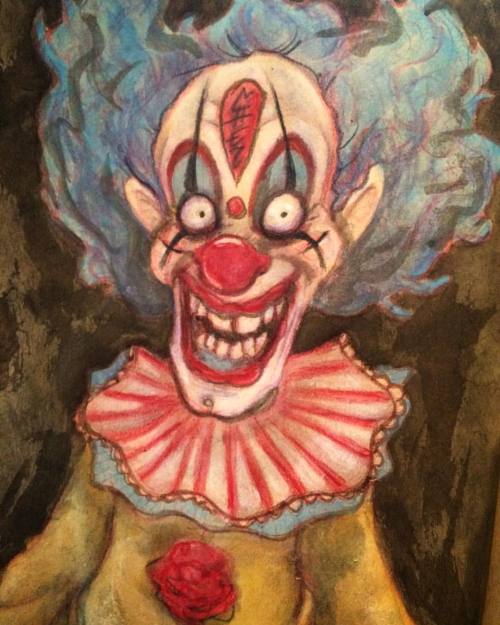 ❗️#sketches #sketchbook #clowns #illustration #watercolor #killerklown #horror #instaart