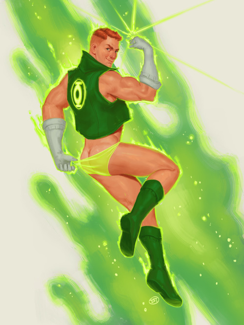 davidtalaskidraws:Guy Gardner Green Lantern I made for an art trade with a friend!  Cheeky ;-) -Th