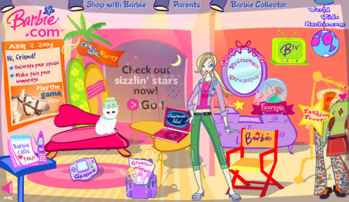 fyretrobarbie:Barbie.com in 2004/2005