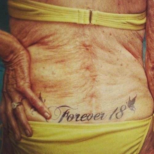 the-absolute-funniest-posts:  brianashanee: Everything we were taught about aging is all in our minds. Eternal youth.    
