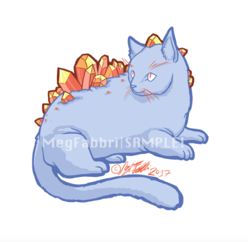 Crystal munchkin cats! Available on my Redbubble &gt;&gt;&gt; BlueJasper &amp; MintR