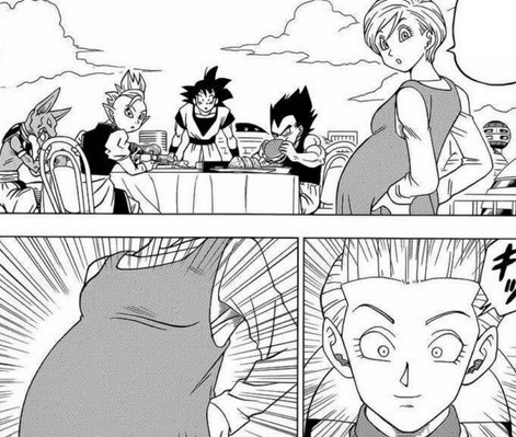 momfricker: bulma-laboratory:  Whis delivers Bra - DBS Manga Bonus: the look on daddy’s face s