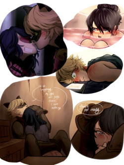 ceejles:  FANFIC DUMP TIME! Cuz my heart is so mean for making me feel things… plus all the lousy hurried lines and uneven experimental coloring ;;;;;w;;;;;; what is wrong with me these days P 1. The Ladybugs and The Bees by BullySquadess P 2. Rainy