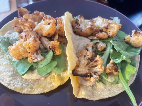 Bean &amp; Cauliflower Tacosyes.. I put cauliflower in tortillas.. #leftovers :)The Recipe..