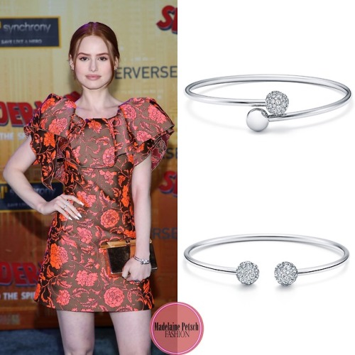 ‘Spider-Man: Into The Spider-Verse’ World Premiere.Madelaine wore the Tiffany & Co ‘Ball Bypass 