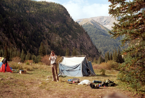 vintagecamping: Setting up camp in the Maroon Bells-Snowmass Wilderness Area in the Elk Mountains.Co
