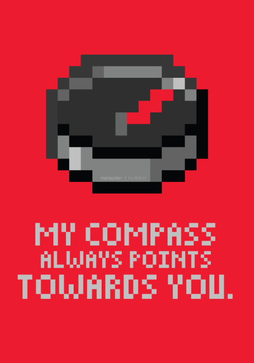 tairupanda:  gameranx:  Minecraft Valentine’s Day Card created by Marissa  for the orange guy 