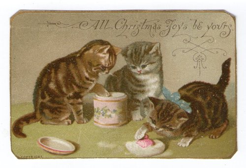 All Christmas joys be yours chromolithograph c1880