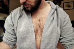 pizzaotter:  whiskeybeard:   jturn: I thought hair growth stopped after puberty but here I am in my 20s sprouting a brand new chest carpet   Unf, Christ on a crutch. 