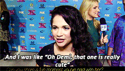 :  Can you share a fun moment you've had with Demi Lovato? 