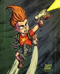 kamethehermit:  Jimmy Neutron - Dark DaysMy take on this character, made for a Behance group project organized by fellow artists from my country..