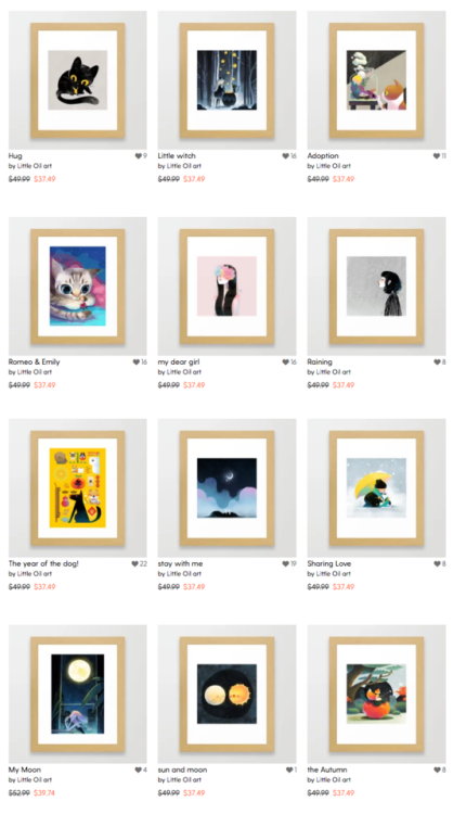 society6 now is 25% off everything today :)society6.com/littleoilart