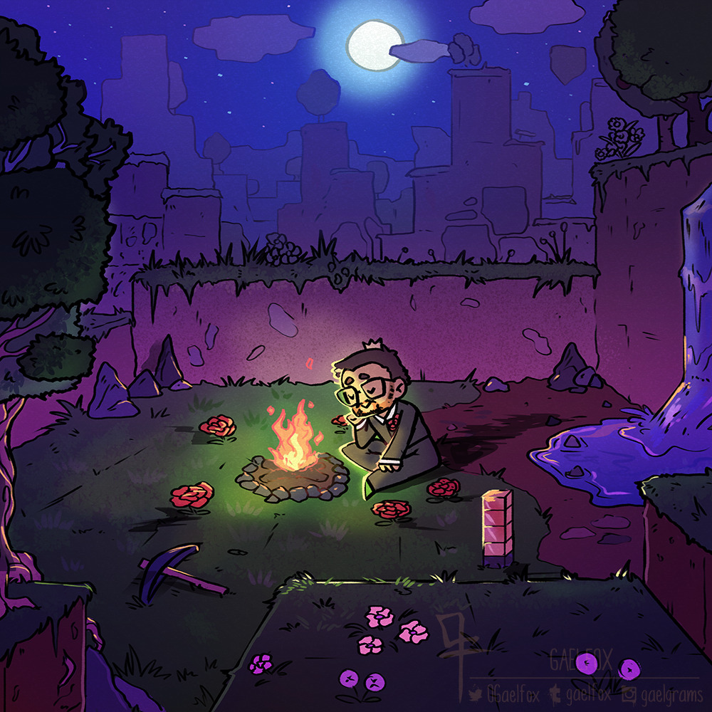 gaelfox: Ray going back to play Minecraft during stream today was just enough to