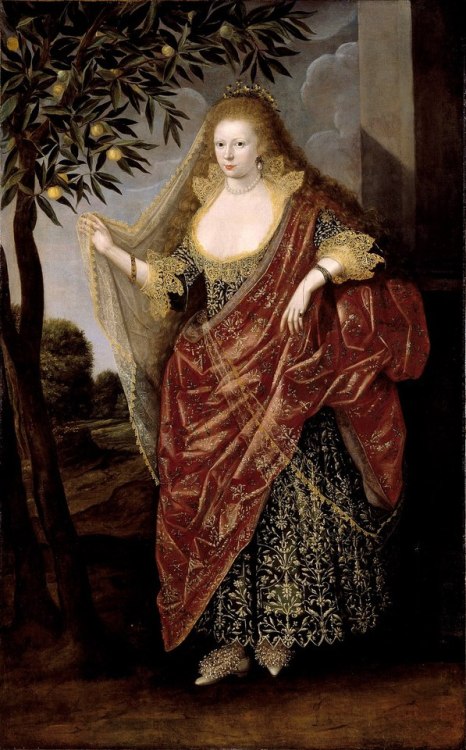 British School 17th century – Portrait of a Lady, Called Elizabeth, Lady Tanfield.