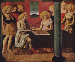 Oldpaintings:  The Chess Players, C. 1475 By Liberale Da Verona (Italian, C. 1445–1527/29)