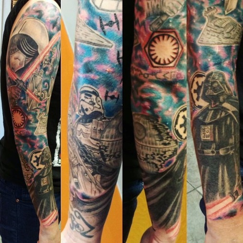 This is the finished product of my Star Wars sleeve! :)