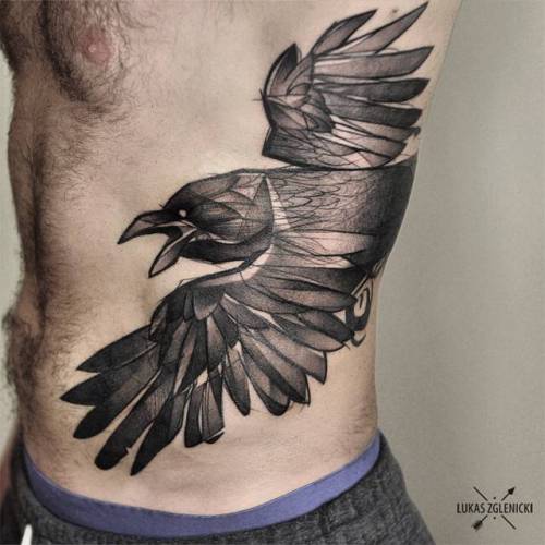 Sex tattoofilter:  Sketchy style raven tattoo pictures