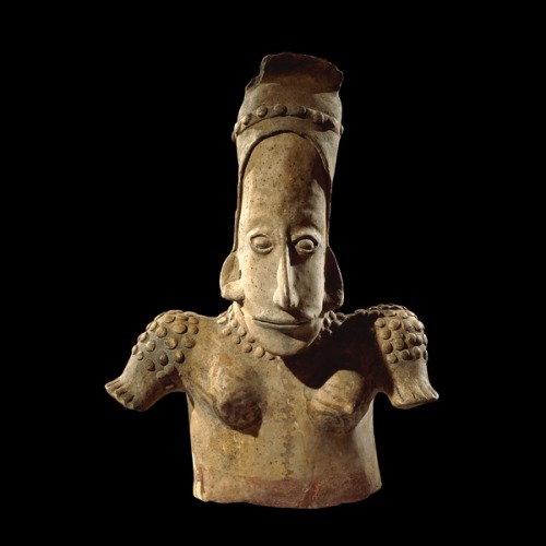 Pottery torso of a female From Jalisco, West Mexico 300 BC - AD 300 This Ameca-style figurine repres