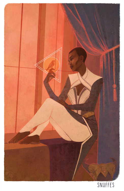 snuffes:Madame de FerThe Ortolan Buntinga tarot commission i never got around to post