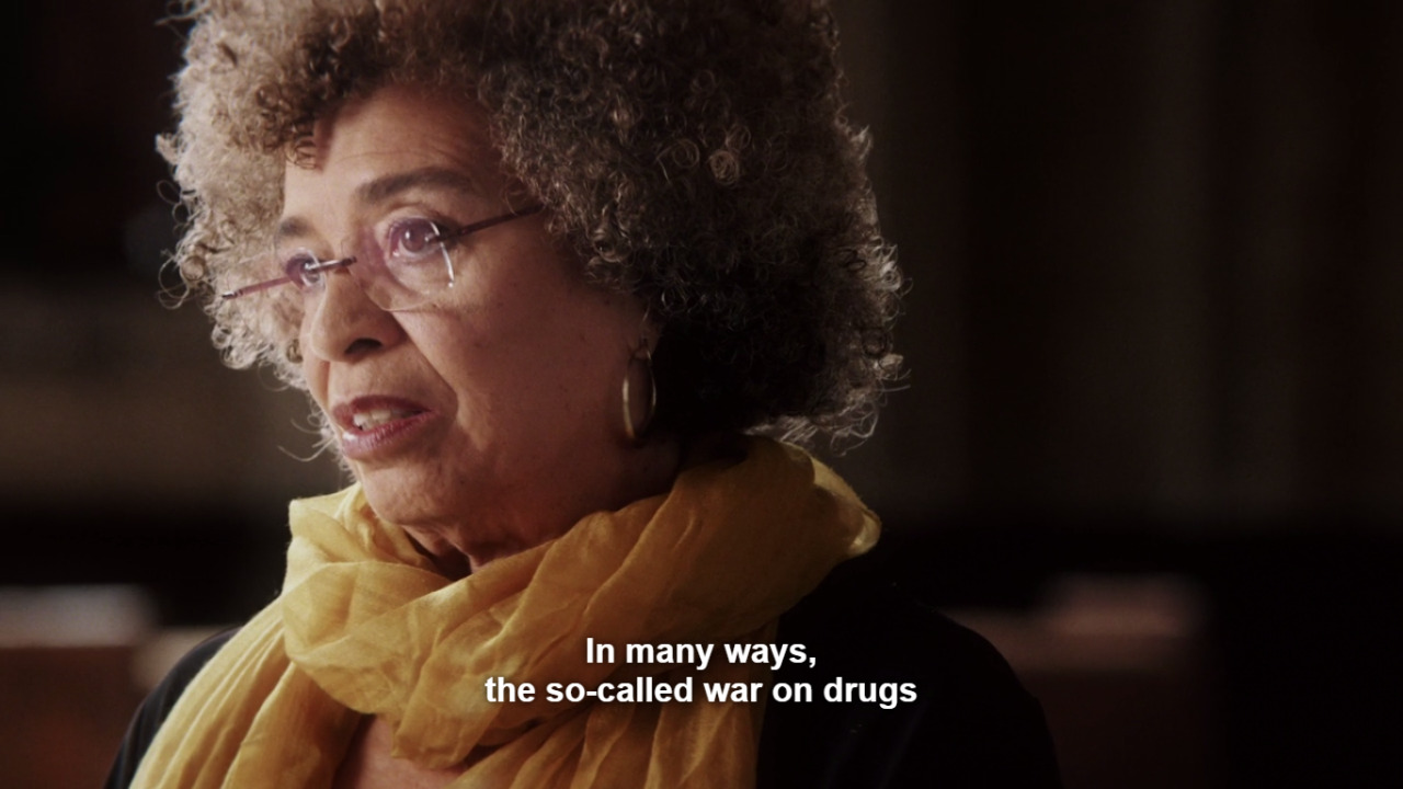 uglybarnes: Angela Davis on the war on drugs in 13th (2016) Dir. Ava DuVernay