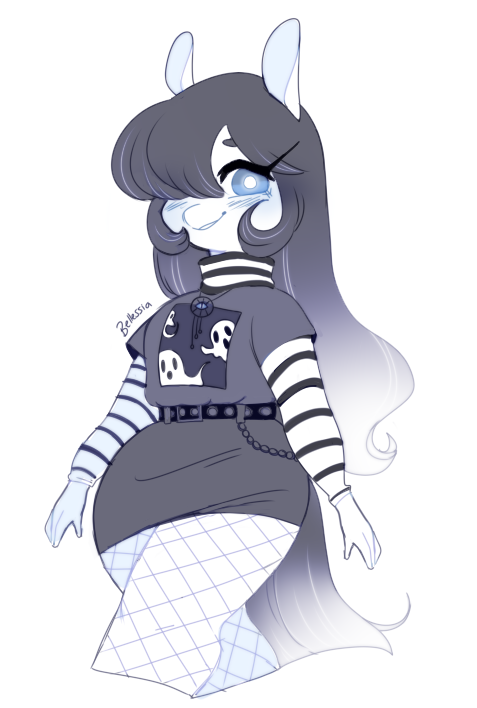 Doodle of my MLP OC Bellessia in grunge/punk aesthetic! It fits her really well c: ! 