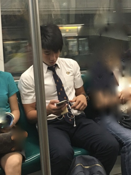 fuckyeahfuckstory: uniboysg: Cutie spotted on train back home. What a fine specimen… gonna enjoy som