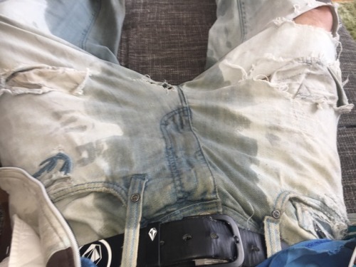 jeawhiz: sk8erpigvienna: At faggotboy’s home alone while he’s at work part 1 I love how your jeans look, all ripped and pissed! Looks so comfortable to wear! 