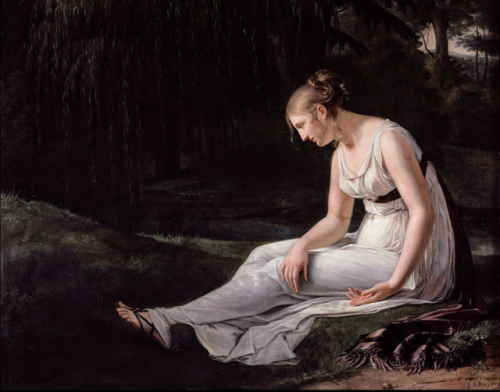 life-imitates-art-far-more:Constance Marie Charpentier (1767-1849)“Melancholy” (1801)Oil on canvasLo