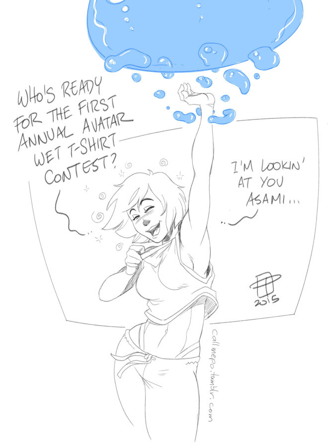 callmepo:  Korra is a real party animal when she is tipsy.Decided to draw her as