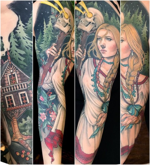 Eve came in to let me take some healed photos of her Visilisa the Beautiful sleeve! I had posted a v