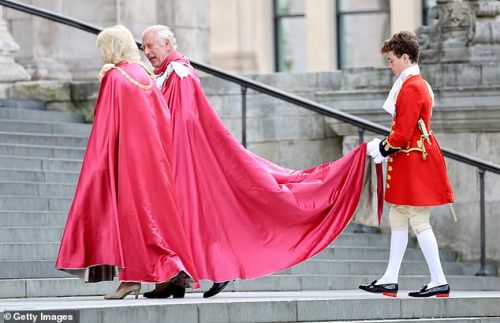 King Charles III And Queen Camilla Attend The Service For The Order Of The British Empire, Which Recognises