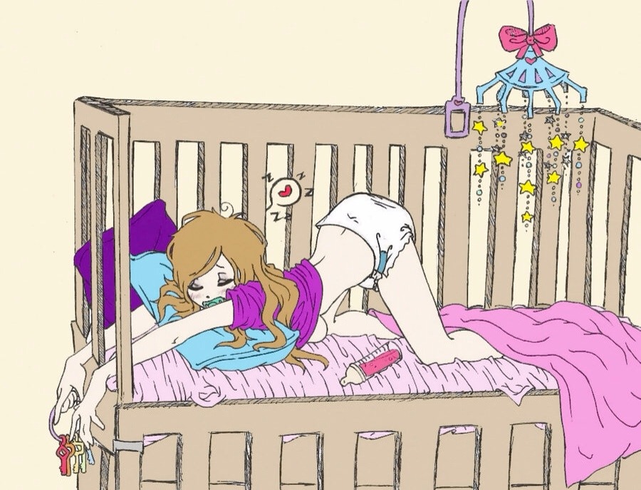 xpaddedcell:  daddyandhellraiser: http://xxrazorbladexdollyxx.deviantart.com/art/Crib-299487016