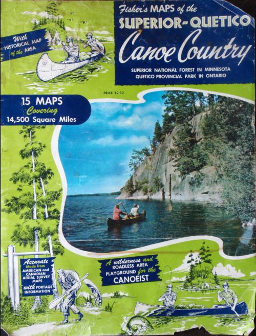 vintagecamping: Fisher’s Maps of the Superior-Quetico Canoe Country map book. 1954