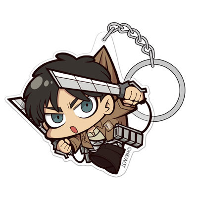 snkmerchandise: News: SnK COSPA Acrylic Pinched Keychains & Straps (Ver. 3.0) Original Release Date: Late October 2017Retail Price: 864 Yen each COSPA will be releasing a new set of pinched acrylics featuring Eren, Mikasa, Levi, & Erwin in both