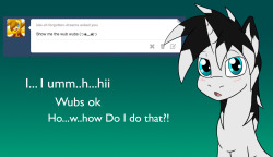 taboopony:  Shy mod: aww he doent even know what to say. hehe hes is so cute around girls he has crushes on.  X3! D'aww~