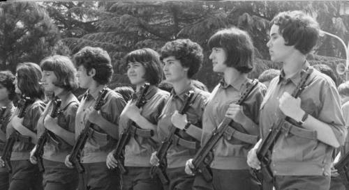 partisan1943:Female soldiers of the Albanian People’s Army.