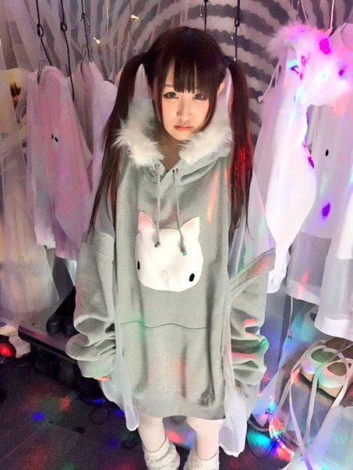 tokyo-fashion: Super cute oversized cat parka from the Wagado boutique in Koenji, Tokyo.