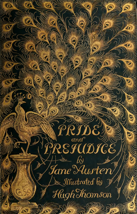 Hugh Thomson, cover design for Jane Austen&rsquo;s Pride and Prejudice, 1894. Read online: archive.o